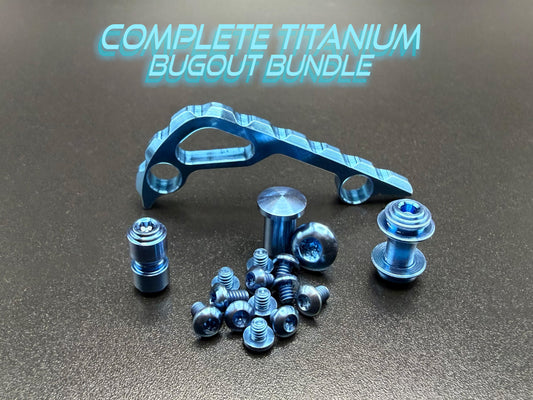 Blue titanium hardware bugout bundle with screws 